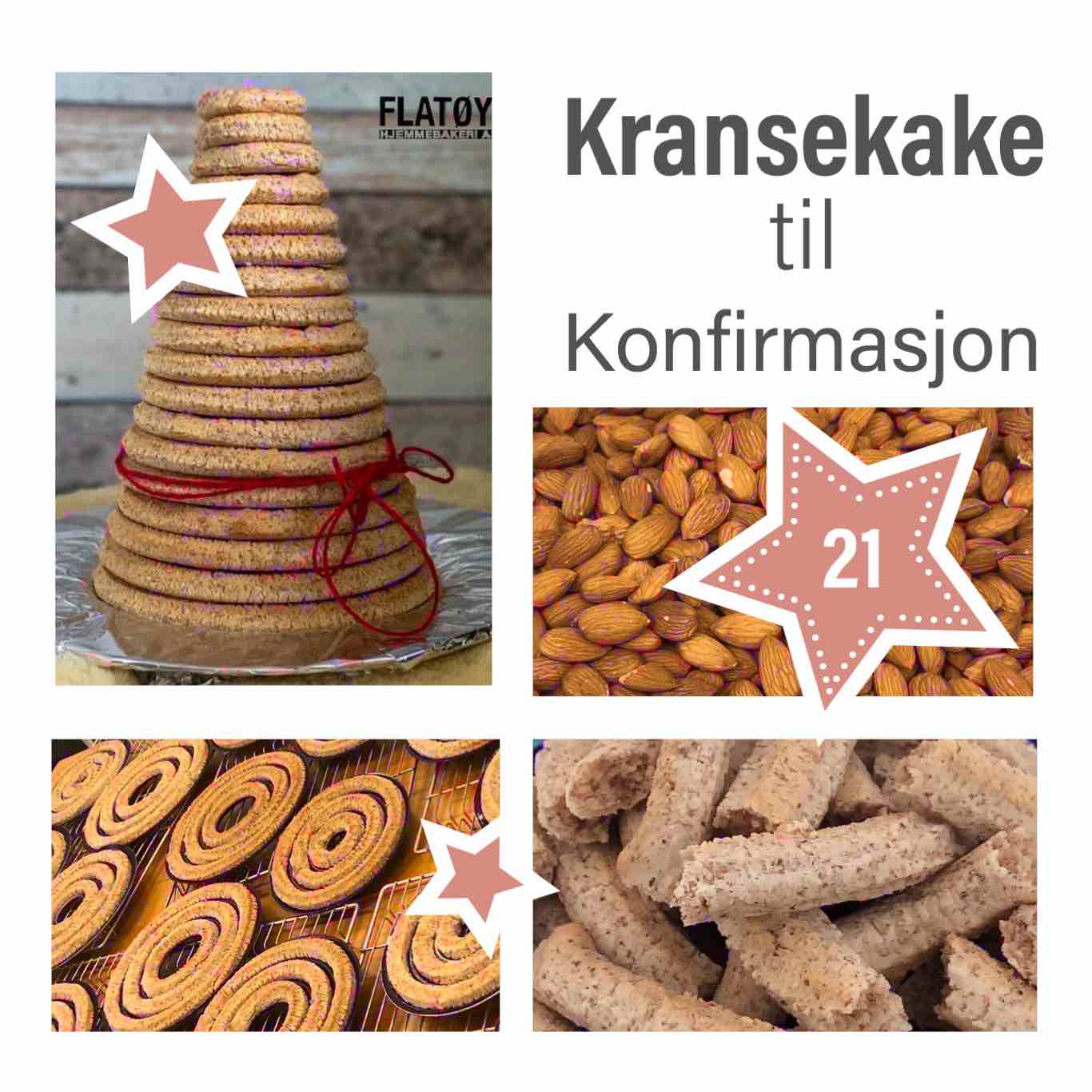 Flatøy Hjemmebakeri - Kransekake Oslo - Konfirmasjon