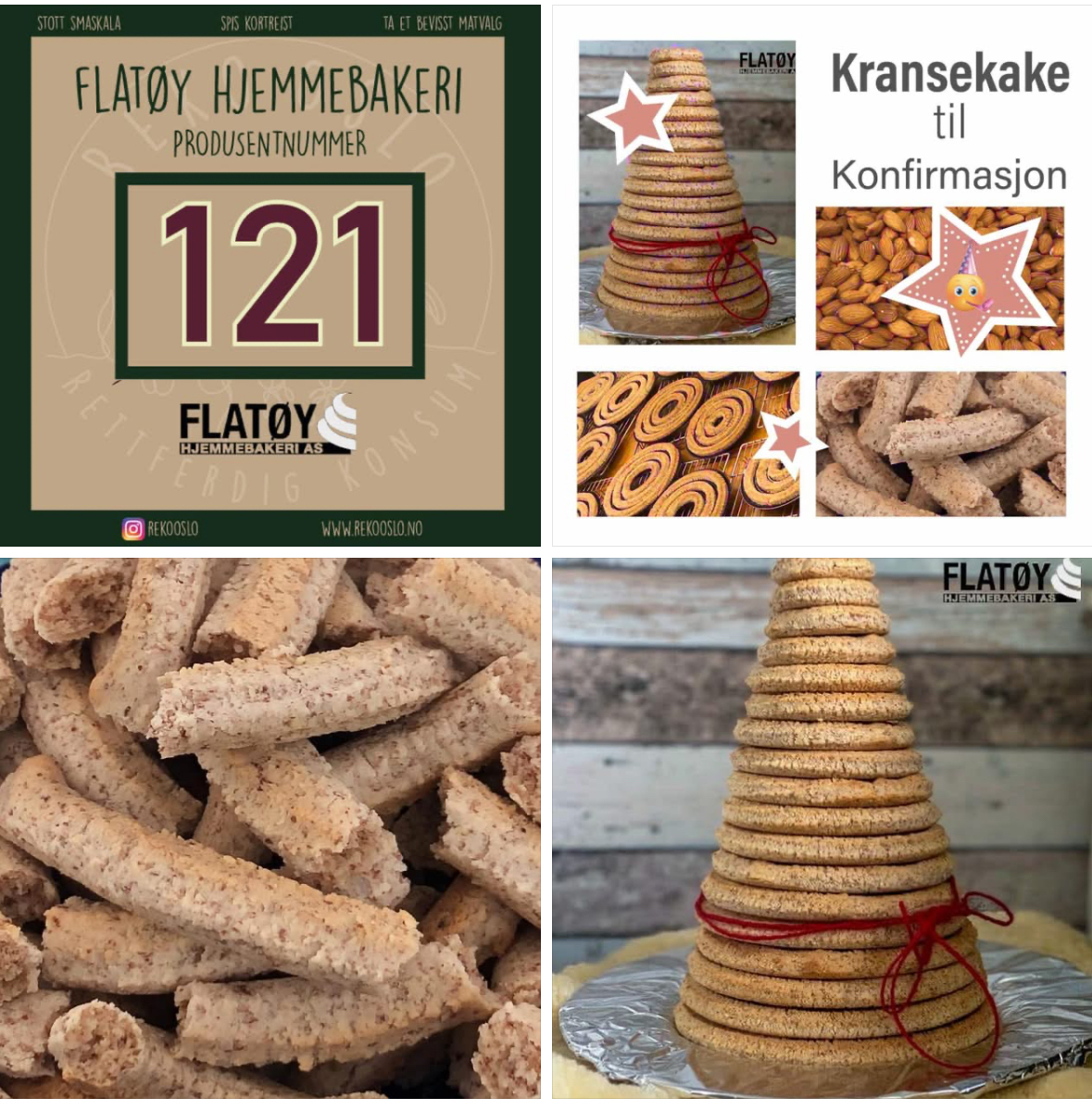 Flatøy Hjemmebakeri - REKO-Ringen Grorud - Kransekake til påske